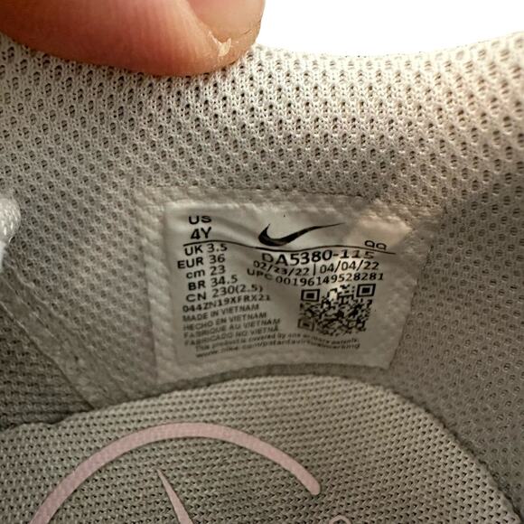 Nike Court Legacy White/Pink Size 4Y - Picture 7 of 7